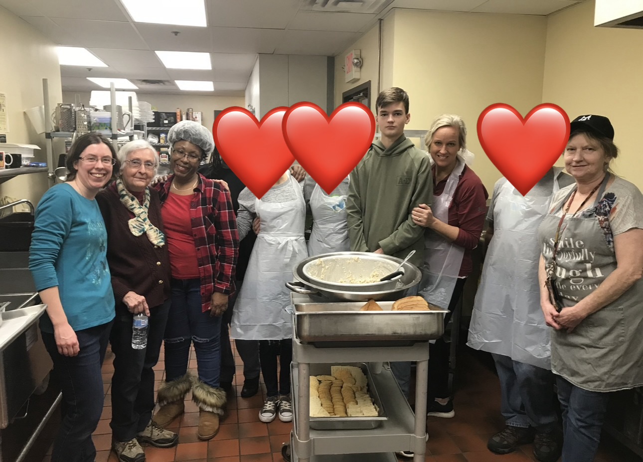 My mom and I donated a few hours preparing and serving meals at Wheeler Mission
